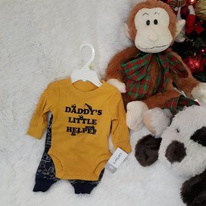 CARTER'S BABY 2pc Onsie With Grapics & Pants Set, "BABY BOY" (Size 3M) ~ NWT!!!